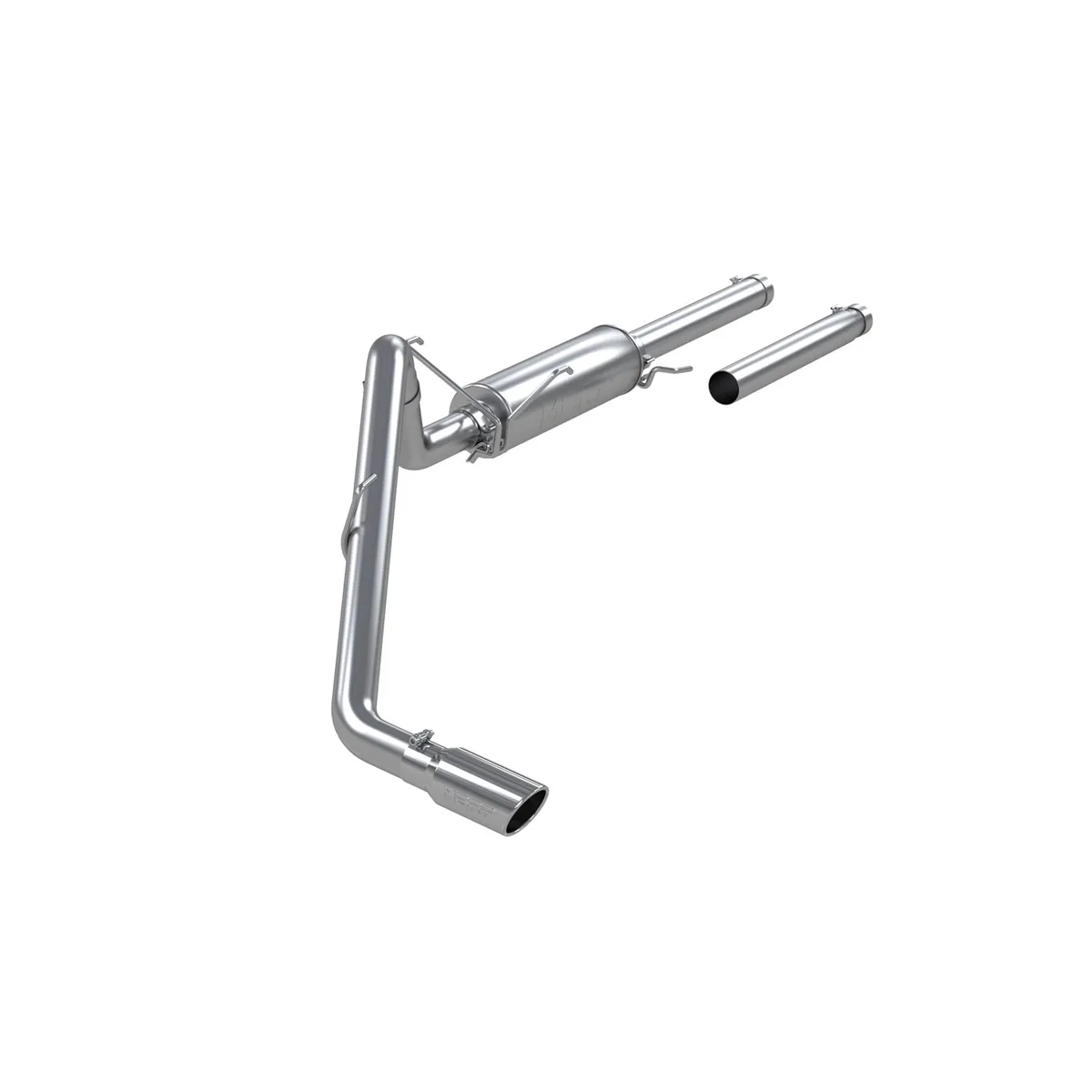 Cat Back Exhaust System Single Side 4 Inch Tip Aluminized Steel For 04-05 Dodge Ram Hemi 1500 4.7L and 5.7L Standard Cab/Crew Cab/Short Bed MBRP product image