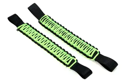 Bartact Paracord Grab Handles For Headrests For Jeep® Wrangler Jk, Jku, Jl, Jlu, Gladiator, Toyota® Tacoma, Ford® Bronco And Other Vehicles With Removable Head Rests (Pair of 2) | Bartact® - Neon Green-Gecko