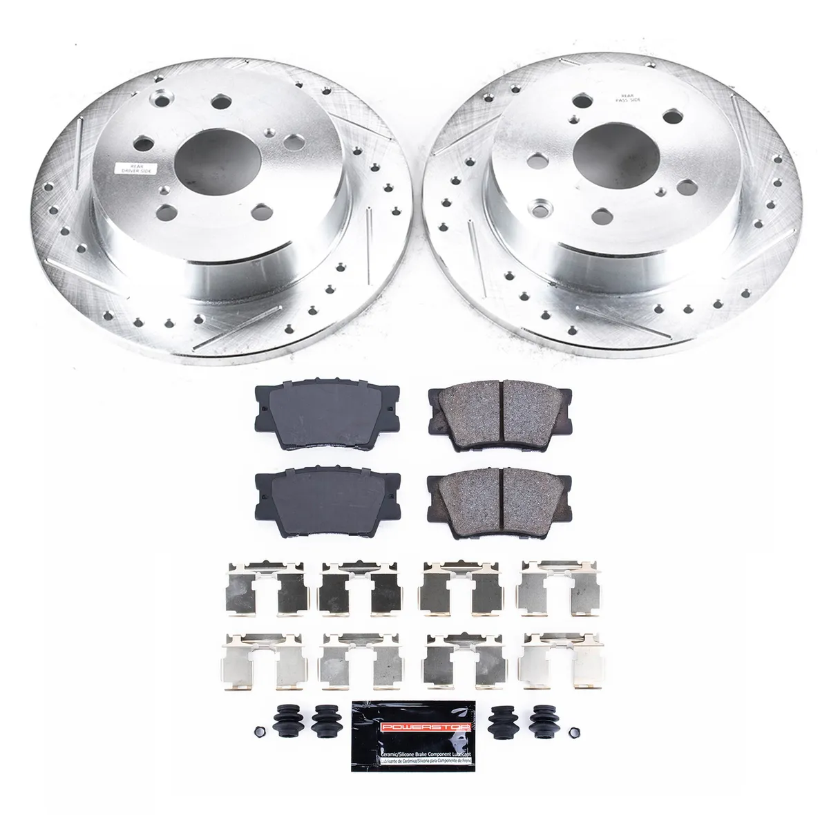 Z23 Evolution Sport Upgrade Kit: Drilled/Slotted Rotors; Carbon-Fiber Ceramic Pads W/Hardware product image