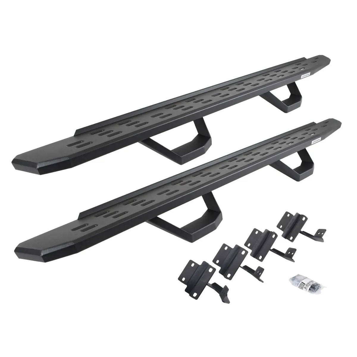 Go Rhino Go Rhino 6961778020PC - RB30 Running Boards with Mounting Brackets & 2 Pairs of Drops Steps Kit - Textured Black