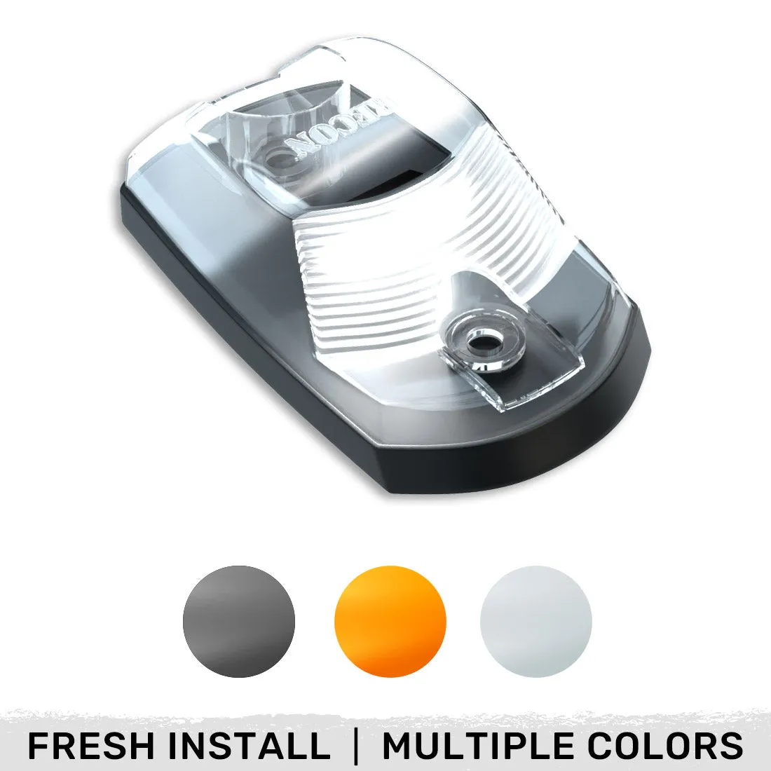 Ford 17-23 Superduty 1-Piece Single Cab Light Clear Cab Roof Light Lens with 2-Way Forward Rear Facing Amber ULTRA High-Power LEDs - 1-Piece Single Cab Light ONLY product image