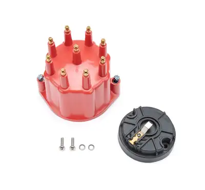 Pertronix Pertronix Replacement Cap And Rotor Kit For 8-Cylinder Flame-Thrower Billet Distributors. Red Male Style Cap.