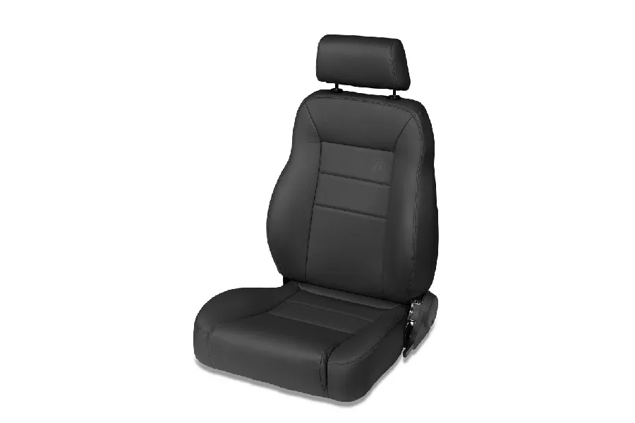 Bestop Jeep Seat Trailmax II Pro Front Passenger Seat For Jeep 1976-1986 CJ7 All Vinyl Black Crush Bestop