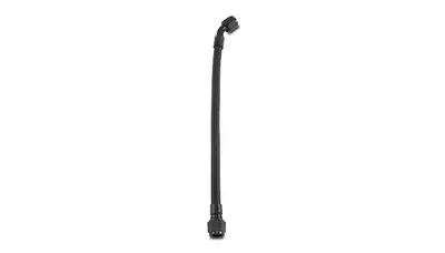 Vibrant Performance Pre Assembled Hose Assembly; -6AN; 12 in. Hose Length; Straight/45 Degrees Hose End Style; 24 in. PTFE w/10AN Female Fittings Straight/45 Degrees;