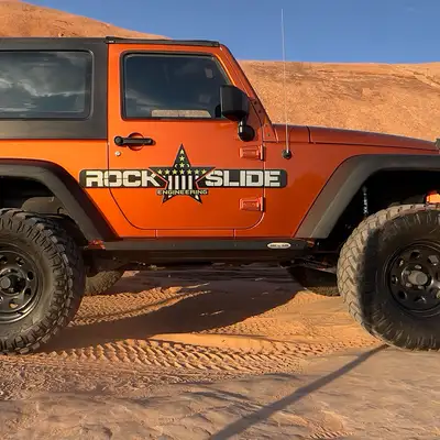 Rock-Slide Engineering Jeep JK Side Step Sliders For 07-18 Wrangler JK 2 Door Models Passenger Side Sub Part Rock Slide Engineering