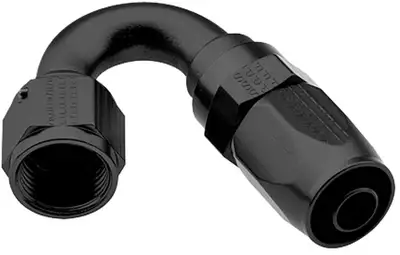 Fragola Performance Systems Hose Fitting #6 150 Deg Pro-Flow Black