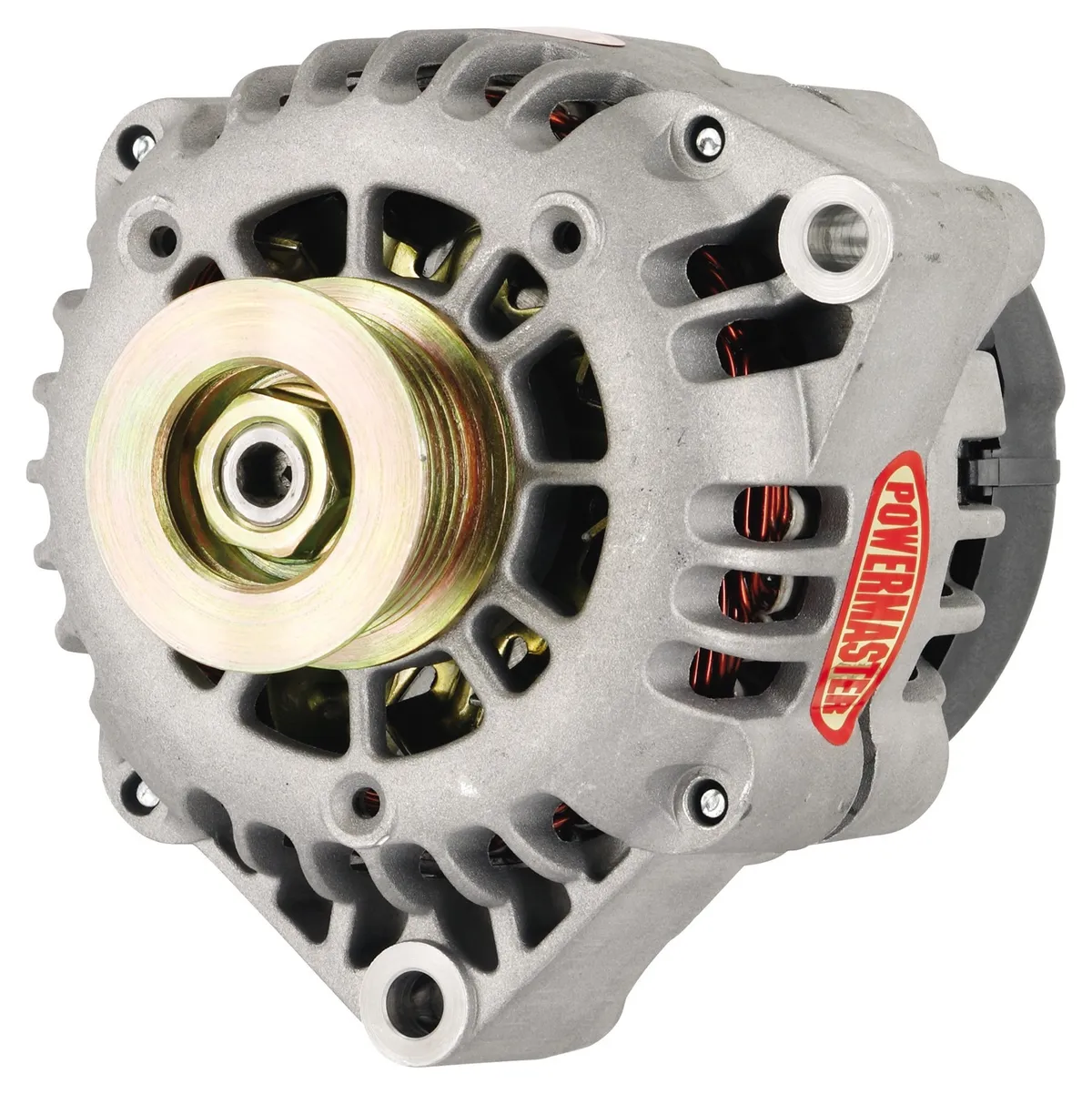 Alternator; CS130D; Rear Battery Post; 165 Amp; 100 Idle; 6 Groove Pulley; PLIS Voltage Regulator; Natural; product image