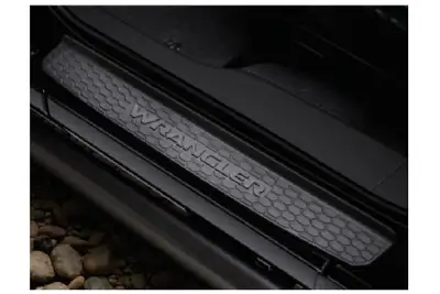 Mopar 82215394 - Mopar Door Sill Guards Black JL 4dr