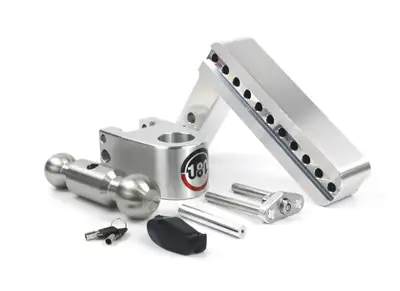 Weigh Safe Turnover Ball 8in Drop Hitch w/ 2in Shank 8k/10k Gtwr W/Dual Pin Lock