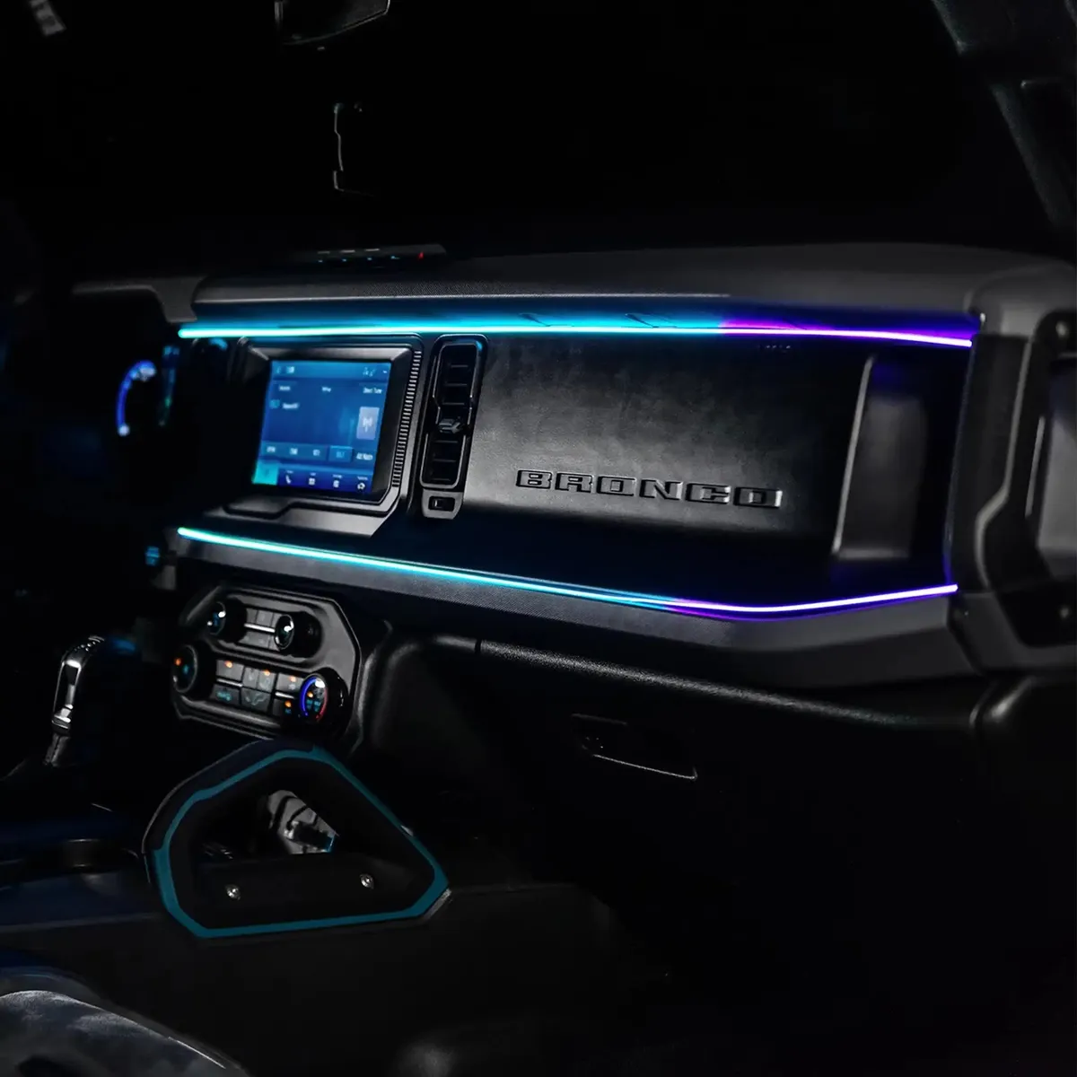 2021-2025 Ford Bronco Dynamic ColorSHIFT LED Dash Kit - USB Plug & Play Interior Lighting product image