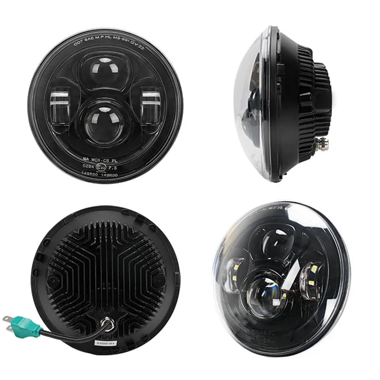 DOT Approved 7 Inch Round LED Headlights for 1997-2018 Jeep Wrangler JK/ TJ / CJ / LJ product image