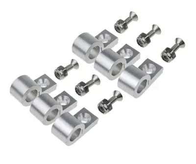 Redhorse Performance 5/16 Polished Aluminum Line Clamps 6pcs/Pkg