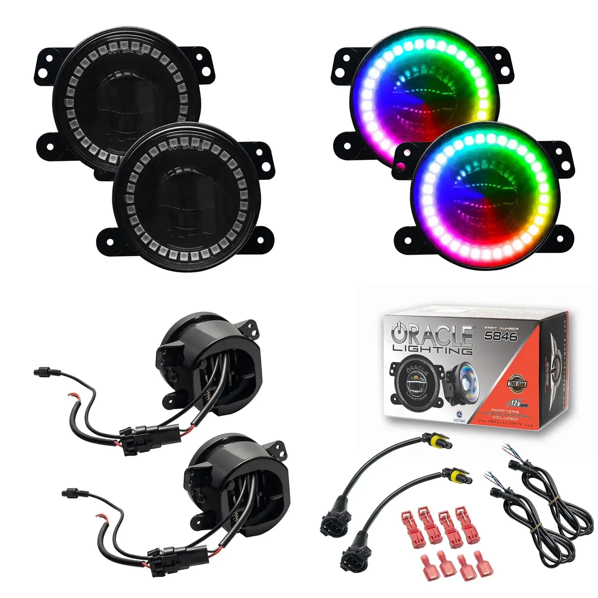 ORACLE Lighting 20W LED Fog Lights for Jeep Wrangler JK/JL & Gladiator JT | High Performance Plug-and-Play product image