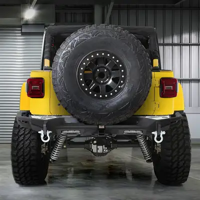 Smittybilt 18c Wrangler JL 2/4dr Gen 2 Src Rear Bumper; Solid Dring & Jack Point Mount; Textured Black
