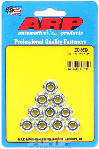 ARP Auto Racing Hex Nuts - 1/4-28 (10)