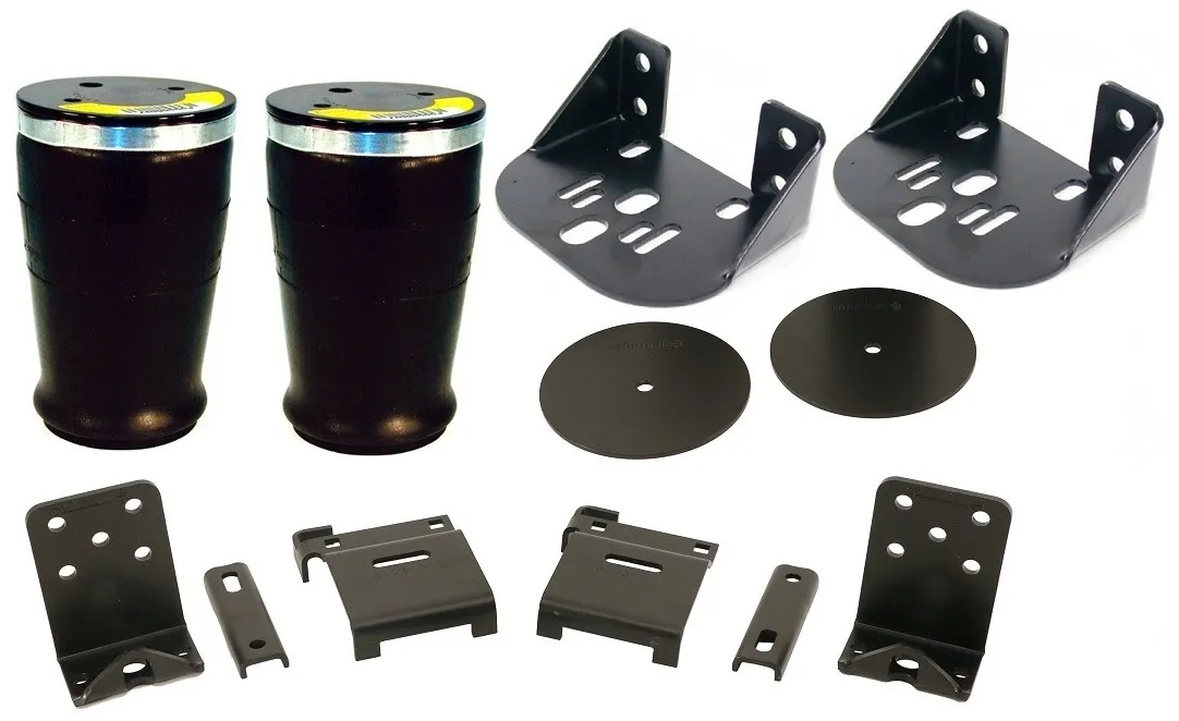 Air Over Leaf W/ 3000 LbCapacity For 2 -2.5 Inch Wide Leaf Spring W/ Side Frame Upper Mount Universal Fit 5 Inch Diameter 9000 Air Springs Brackets And Hardware Ridetech product image