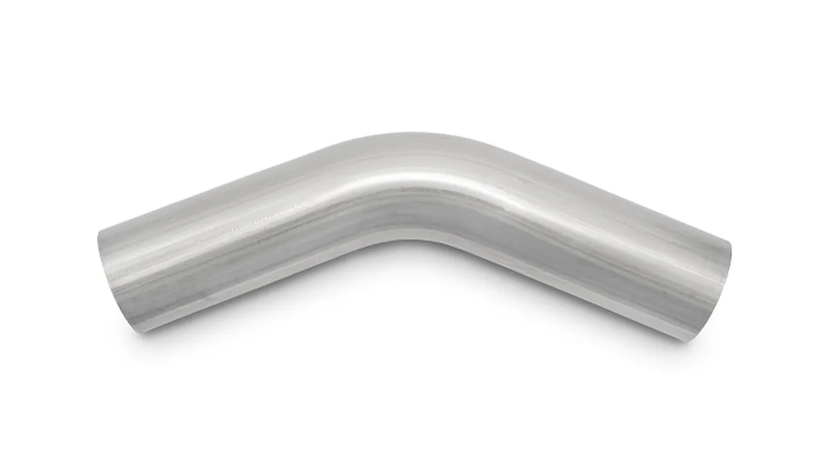 Vibrant Performance 45 Degree Stainless Steel Bend; 2.75 in. OD; 4.125 in. Centerline Radius; 6 in. Leg Length From Tangent;