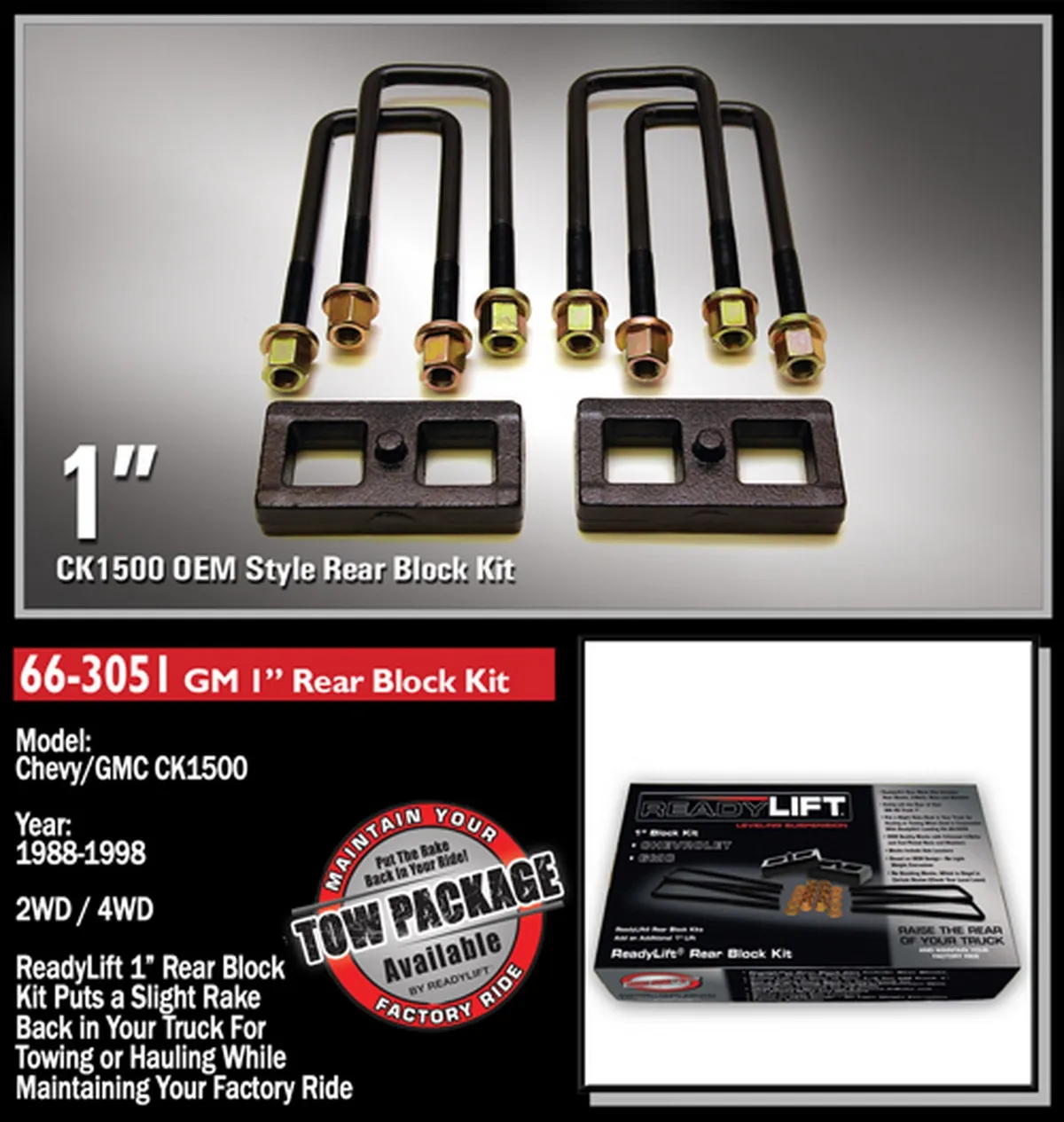 1.0 Tall Block 2000-2010 Chevroletgmc 150025003500hd 2WD 4WD product image