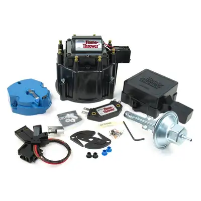 Pertronix Pertronix Flame Thrower Tune-Up Kit For Buick, Pontiac, Oldsmobile, And Corvette Hei Distributors With Red/Yellow Coil Wire. Street / Strip Module, Black Cap.
