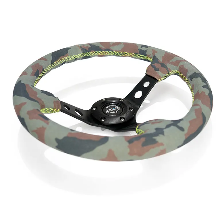 Steering Wheel 350mm 3in Dish Black Suede product image