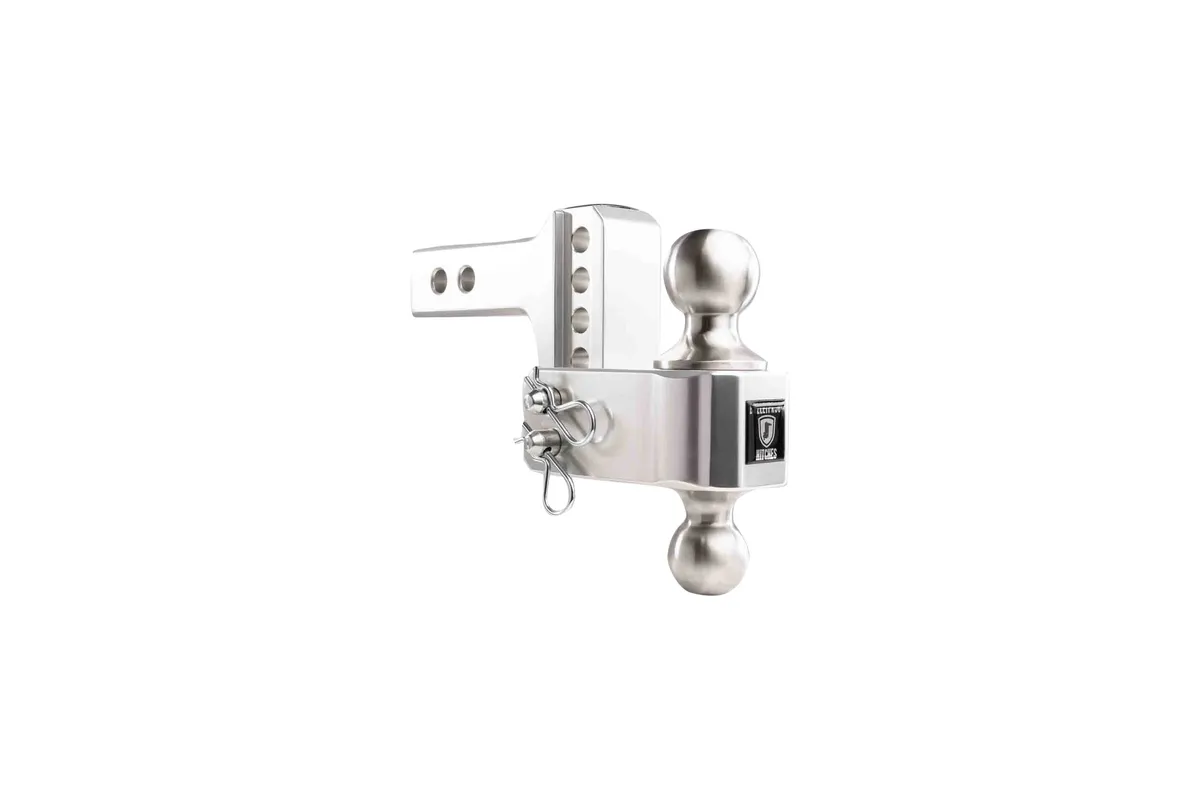2.0" Aluminum Medium Duty Hitch 2" Drop/Rise w/ Stainless Steel Dual Ball product image