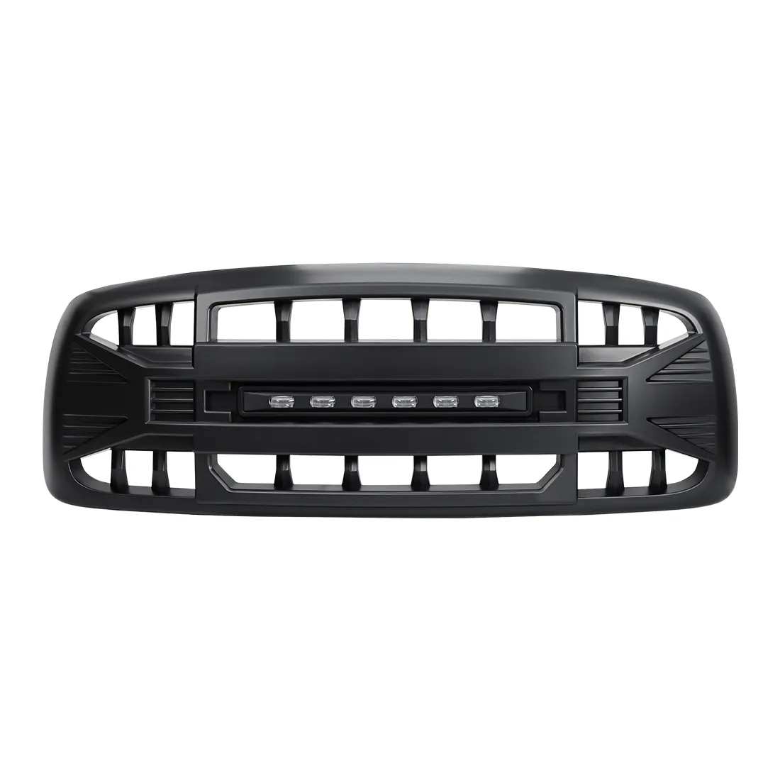 Armor Grille W/ Off-Road Lights - Matte Black For 2002-2005 Dodge Ram 1500/ 2500/ 3500 product image