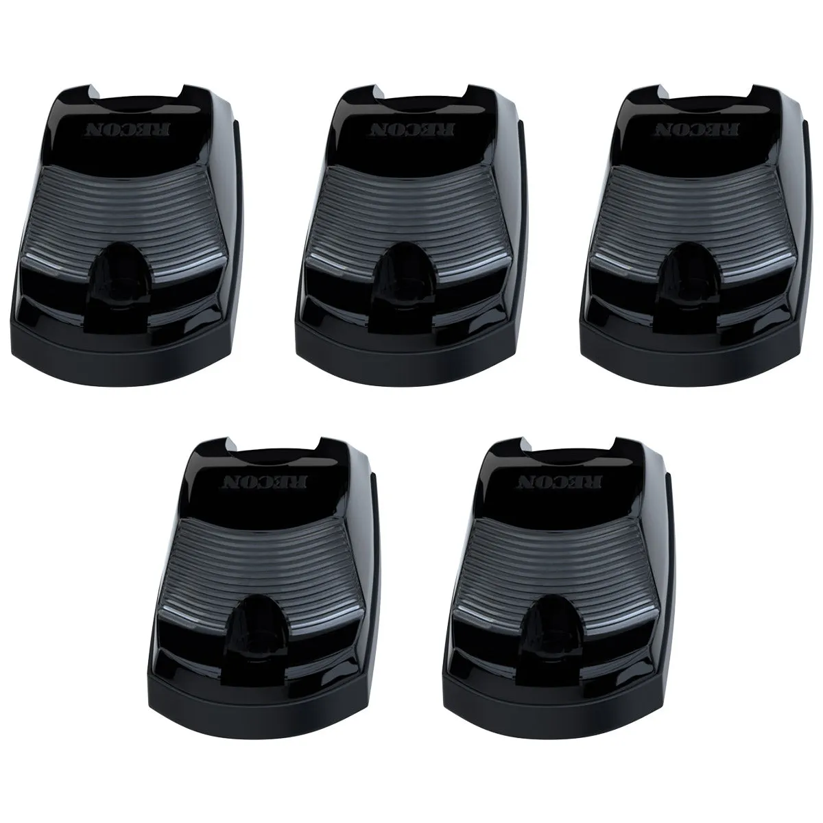 Ford 17-23 Superduty 5-Piece Set Clear Cab Roof Light Lens With 2-Way Forward Rear Facing White Ultra High-Power Leds - Attn This Cab Light Set is For a Fresh Install on a Truck That Did Not Come With OEM Cab Roof Lights no Square Hole Required - on product image