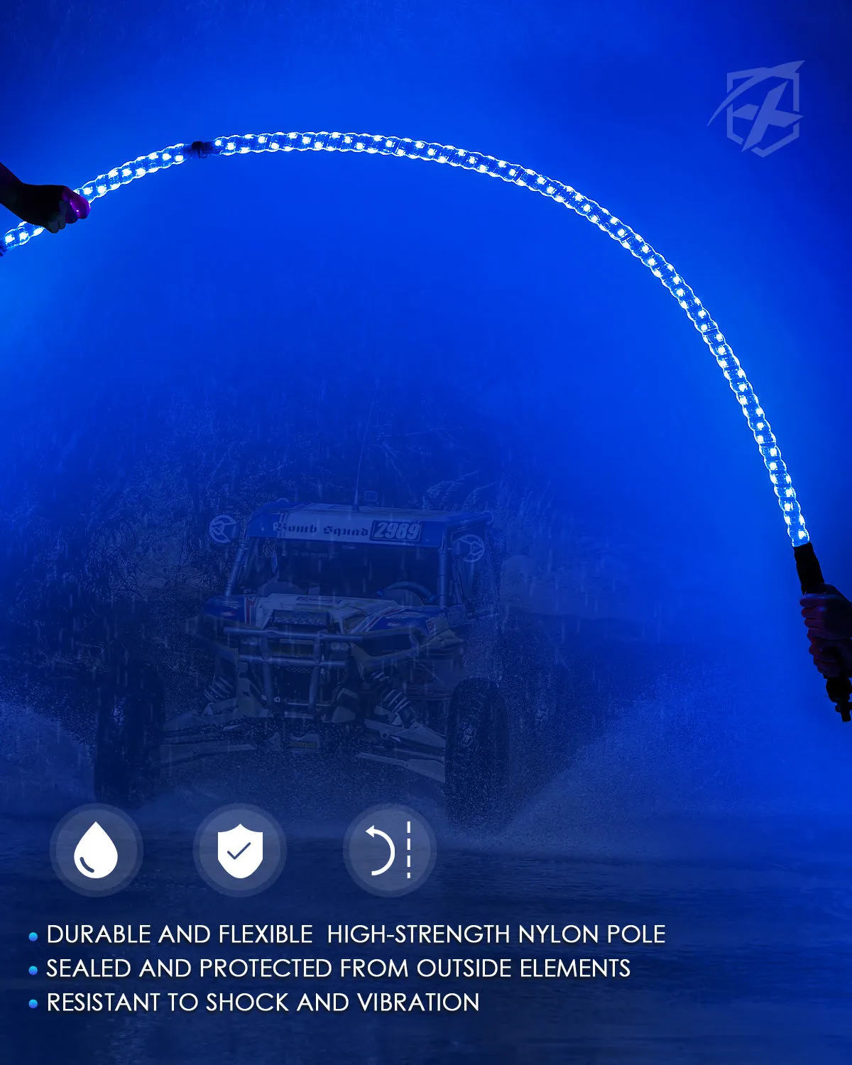 Spiral LED Flag Pole Whip Light | Twister Series product image