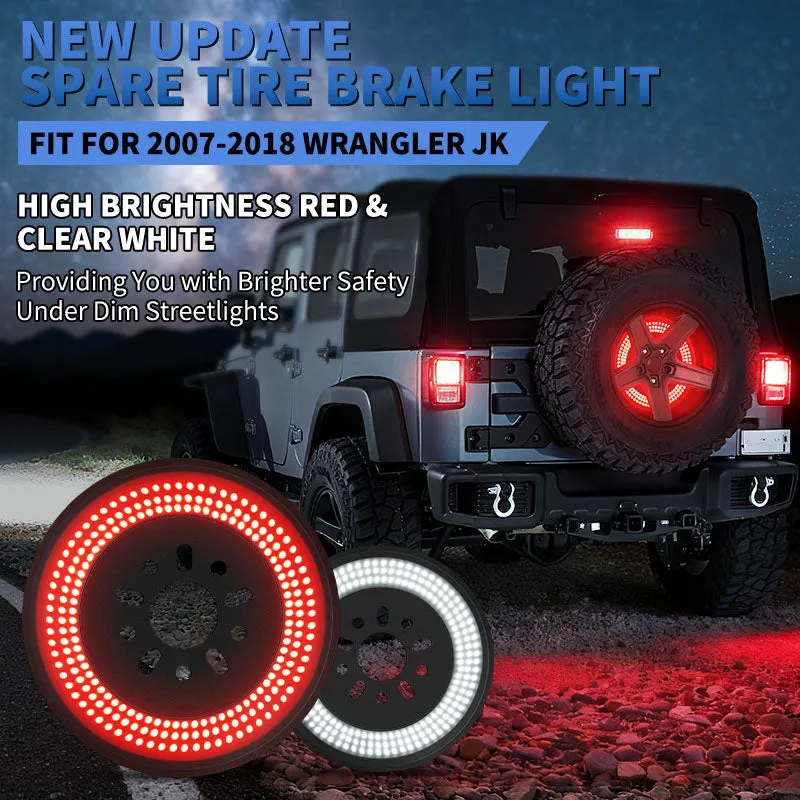 Full-Surface LED Jeep Spare Tire Light with Brake & Reverse Function for Wrangler JK product image