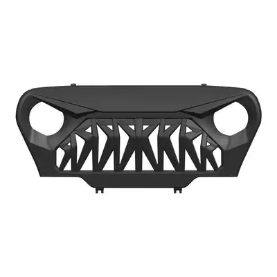 AMERICAN MODIFIED American Modified Amjpba00103 Shark Grille - Matte Black