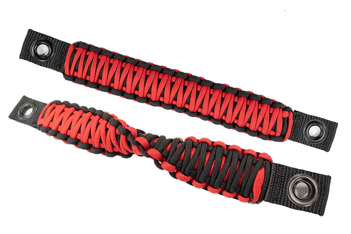 Fishbone Offroad Red Paracord Door Handles for 1997-2006 Jeep Wrangler FB55286 product image