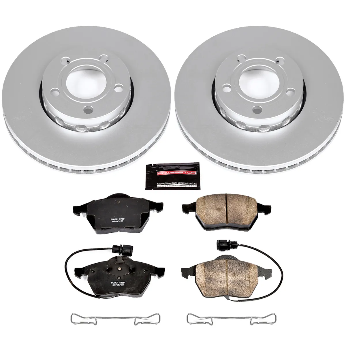 Z23 Sport Geomet Coated Rotor Kit For European Vehicles: Genuine Geomet Fully Coated Rotors; Carbon-Fiber Ceramic Pads W/Hardware product image