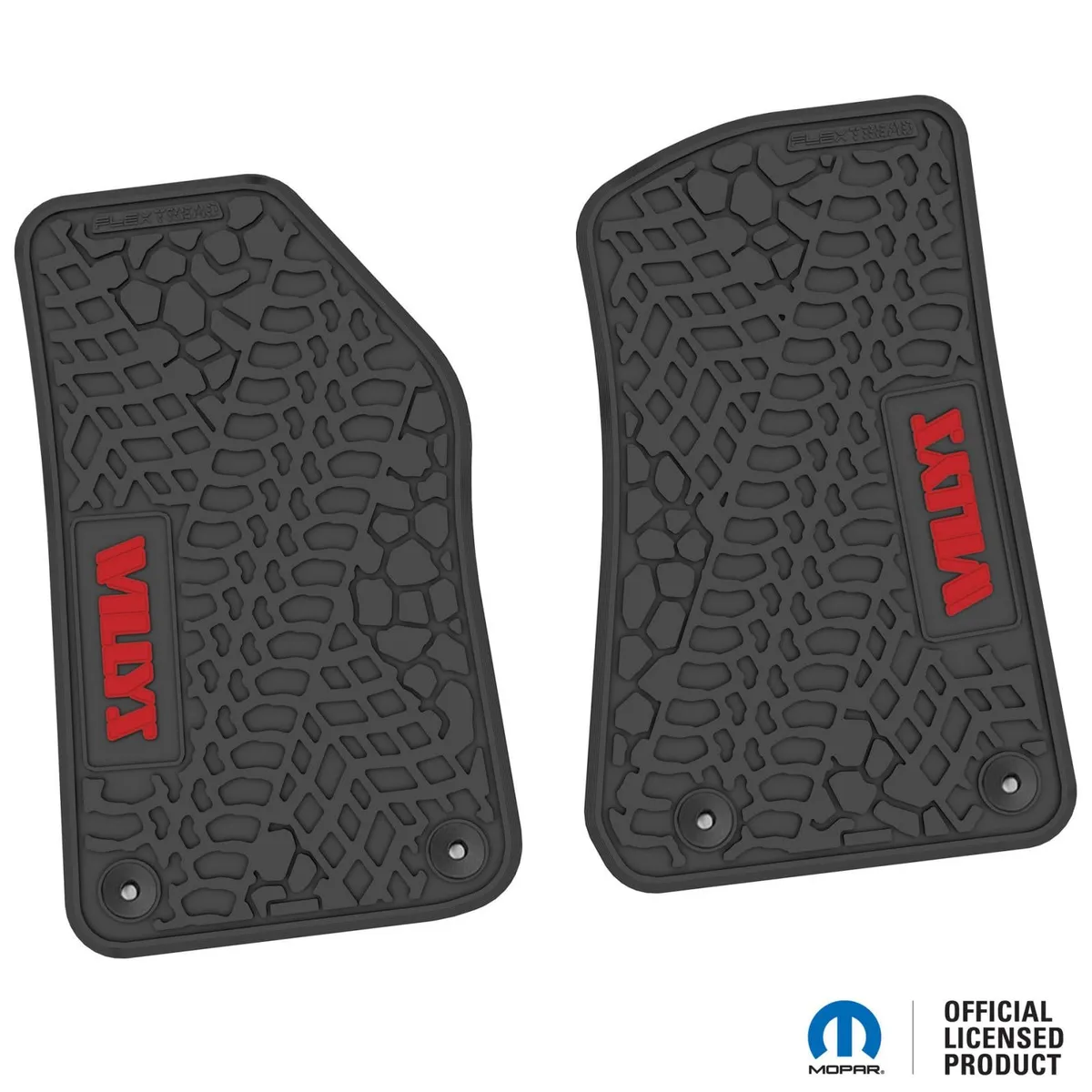 18-24 Jeep JL 2 Dr/Gladiator Front -Tire Tread/Scorched Earth Scene w/ Willys Insert - Black w/ Red Insert product image