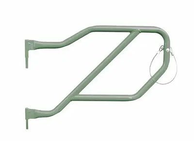 Steinjager Doors 2018 to Present Trail, Tubular Style Rear Doors Locas Green