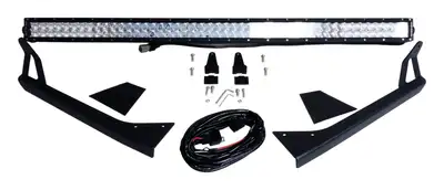 Crown Automotive Jeep Replacement RT Off-Road 50in LED Light Bar and Windshield Bracket Kit for 76-95 Jeep CJ-7, CJ-8, and YJ