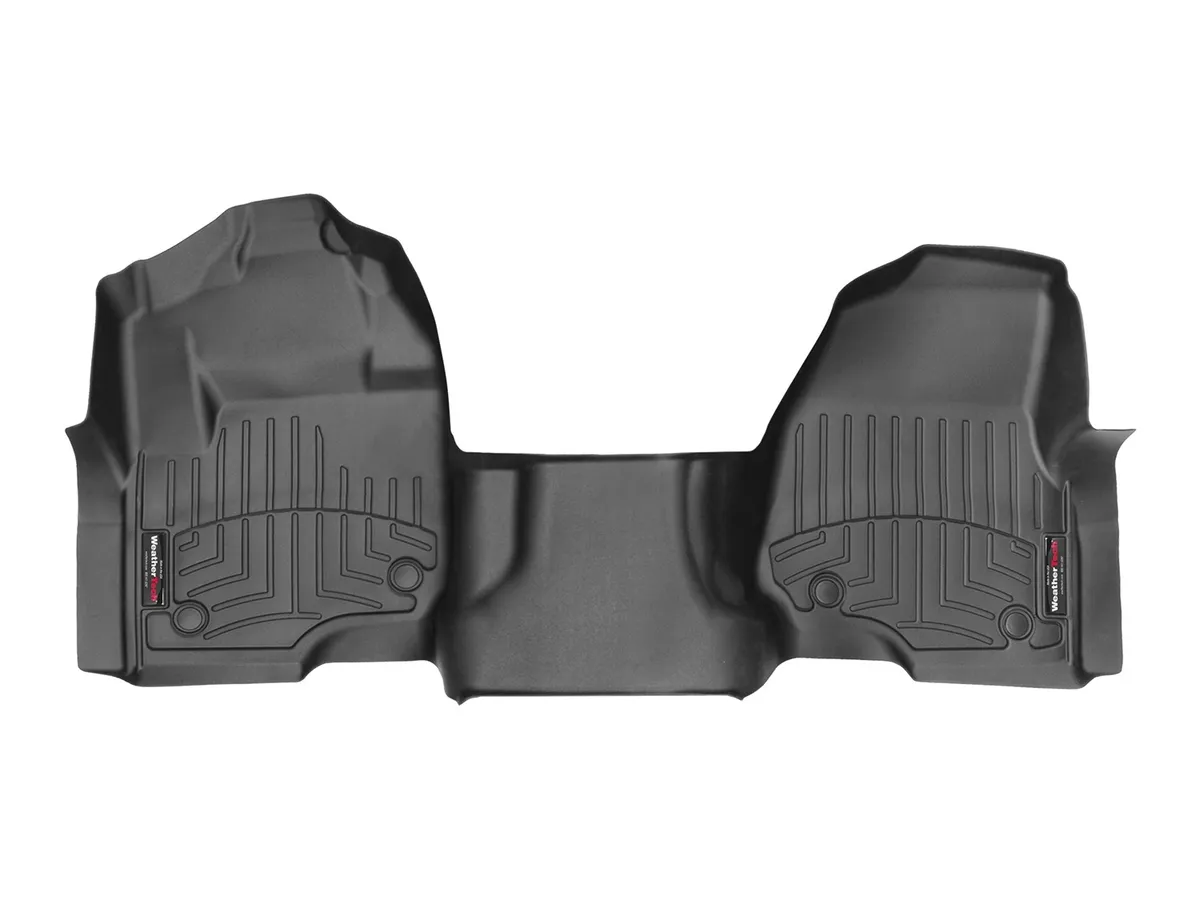 BlackFrontFloorLinerFordF-250F-350F-450F-5502017Firstvehicleswith1strowBenchseatsandNon-Flow-ThroughConsole product image