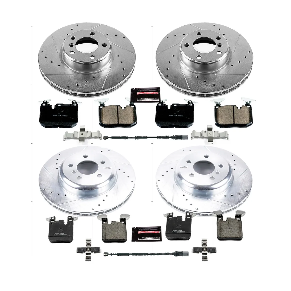 Z23 Evolution Sport Upgrade Kit: Drilled/Slotted Rotors; Carbon-Fiber Ceramic Pads W/Hardware; Pad Sensors product image