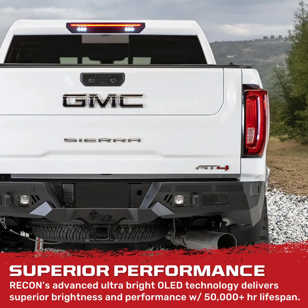 Gmc Chevy 19-21 Sierra Silverado 1500 4rd Gen 20-21 2500 3500 - Ultra High Power Red LED 3rd Brake Light Kit w Ultra High Power Cree Xml White LED Cargo Lights- Smoked Lens product image
