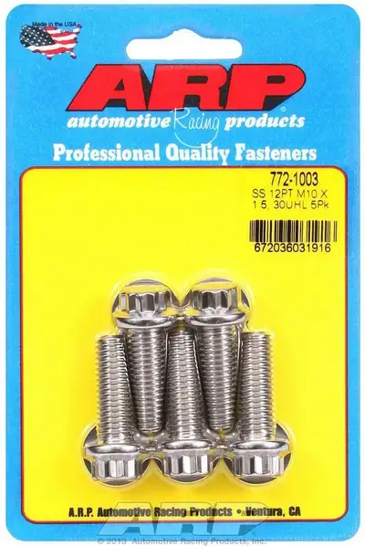 ARP Auto Racing Bolt Kit - SS 12pt 5pk 10mm x 1.50 x 30mm