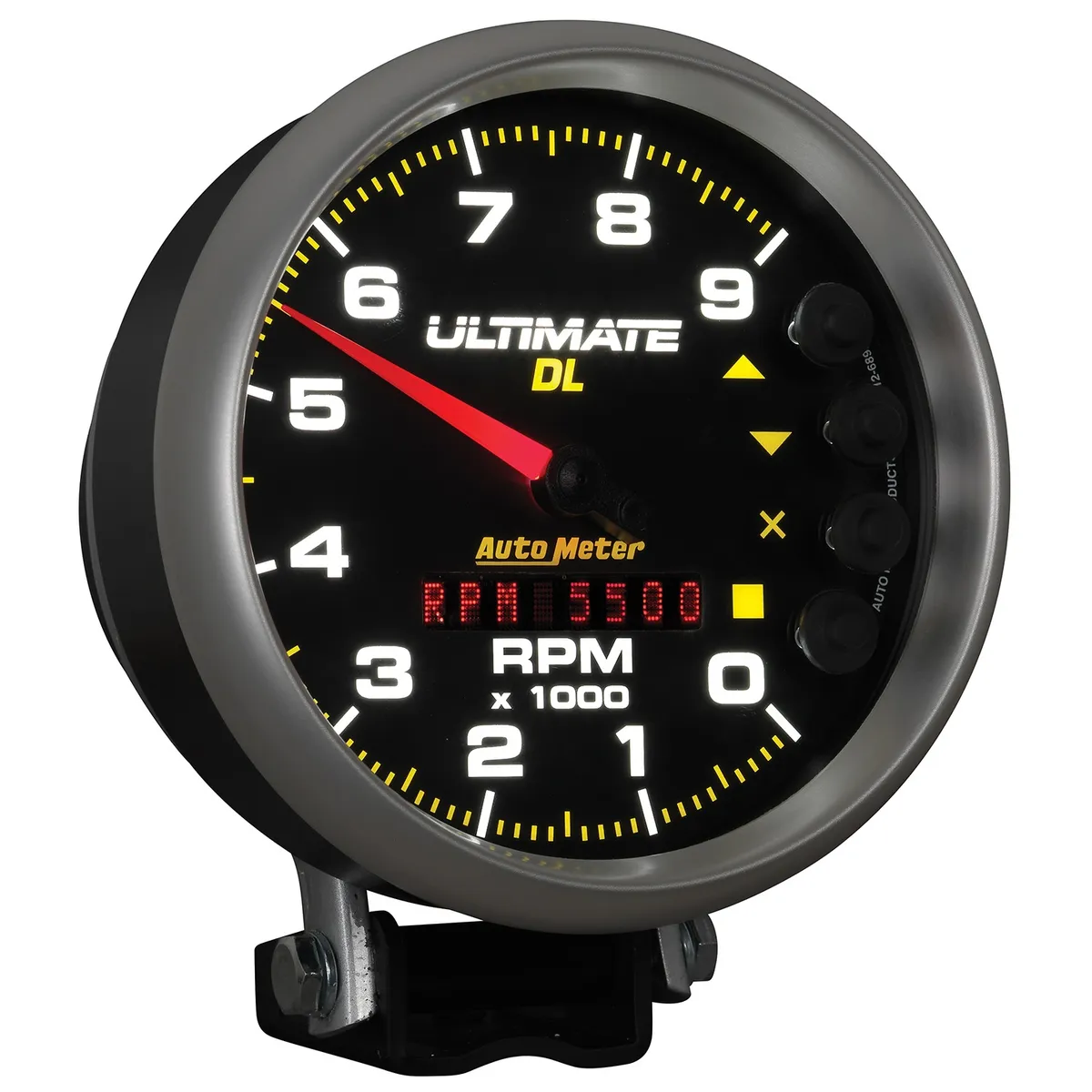 Gauge, Tach, 5", 9k RPM, Pedestal, Datalogging, Ultimate DL Playback, Black product image