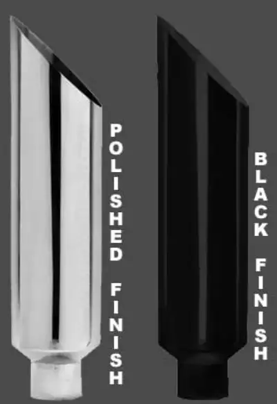 Pypes Performance exhaust Exhaust Stack Pipe Miter 5 in OD x 8 in x 36 in 8 In Tip Clamp On Hardware Not Incl Polished 304 Stainless Steel Pypes Exhaust