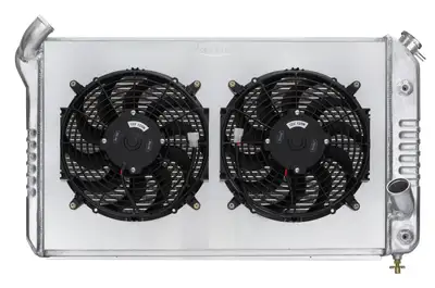 COLD-CASE Radiators Cold Case Radiators 69-72 Corvette Small Block Aluminum Radiator Dual 12 Inch Fan Kit Cold Case Radiators CHV714AK