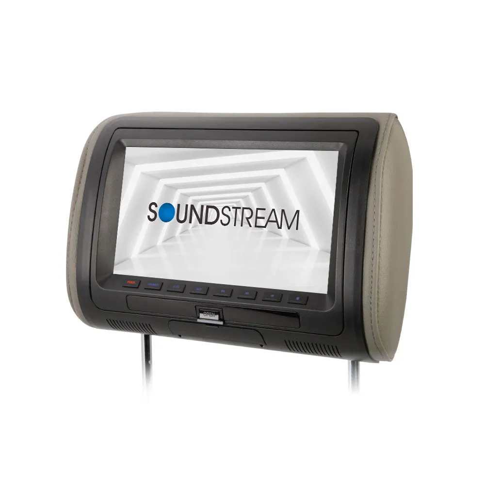 Soundstream Universal Dvd Headrest W/9in Lcd 3 Color Changeable