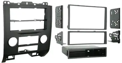 Metra Electronics TURBOKits; Radio Installation Kit; Incl. Instr./Hardwre/Storage Pocket/Snap-In Mnt System;For Dble/Two Single DIN;Recessed DIN Opening; Matte Black;