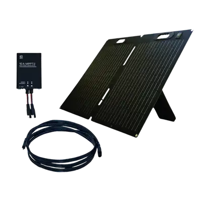 Expion 360 (Kit)portable Power Bundle: 120w Portable Solar Panel 10a Solar Controller & 8ft SAE Adapter Cable