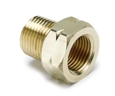 AutoMeter Autometer 2370 Fitting, Adapter, 3/8 Npt Male, Brass, For Auto Gage Mech. Temp.