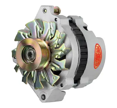 Power Master Alternator; CS130; Straight Mount; 6.14 in. Side Battery Post; 140 Amp; 95 Idle; 6 Groove Pulley; Natural;