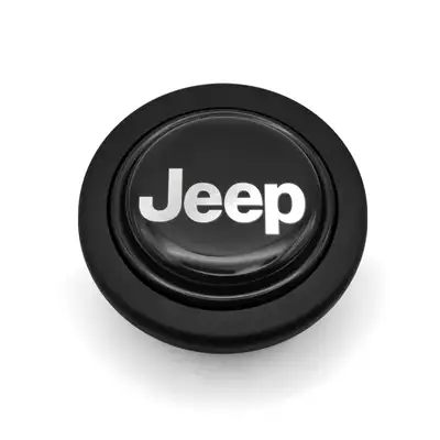 Grant Mopar Licensed Horn Button; Black Plastic; Jeep; Signature Wheels;