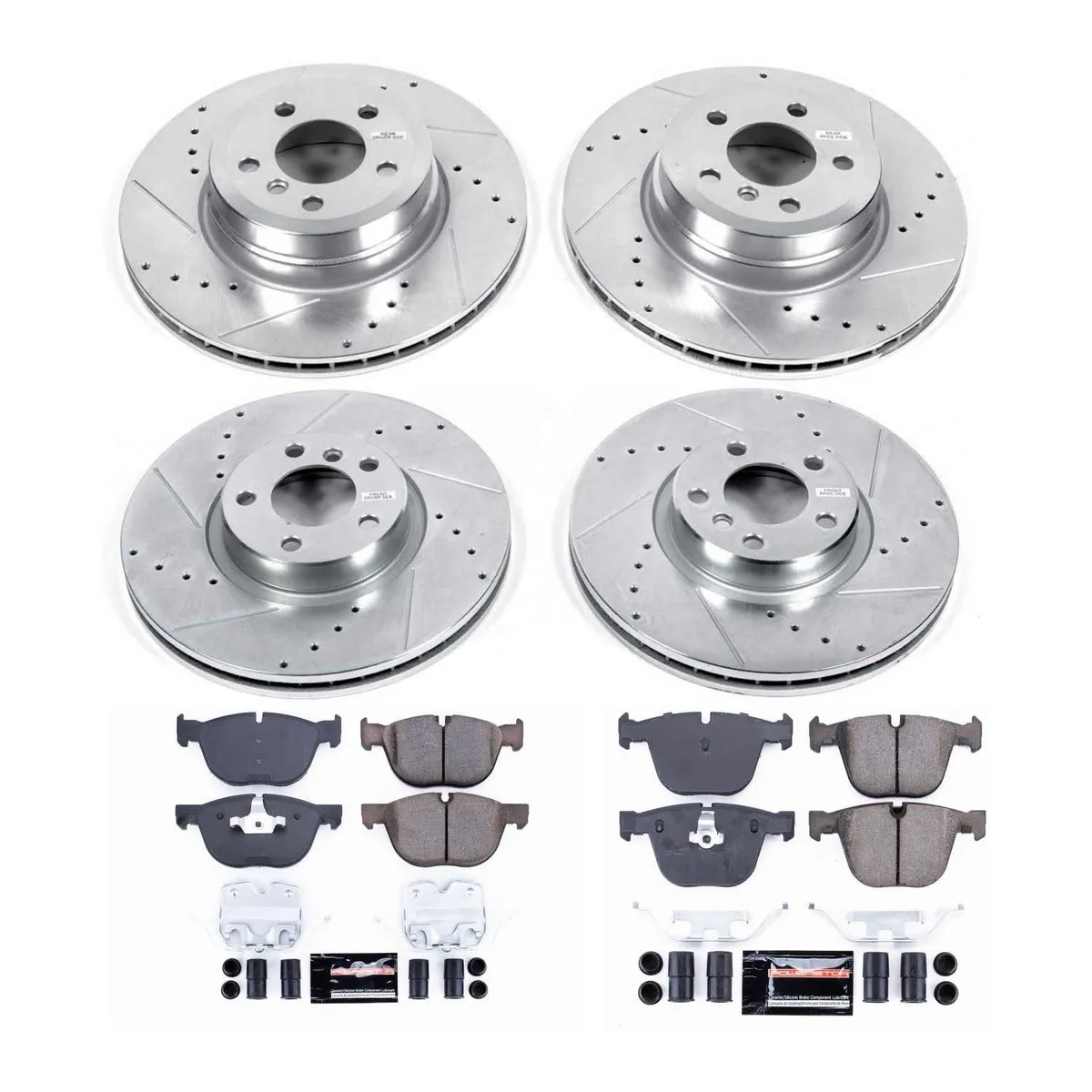 Z23 Evolution Sport Upgrade Kit: Drilled/Slotted Rotors; Carbon-Fiber Ceramic Pads W/Hardware; Pad Sensors product image