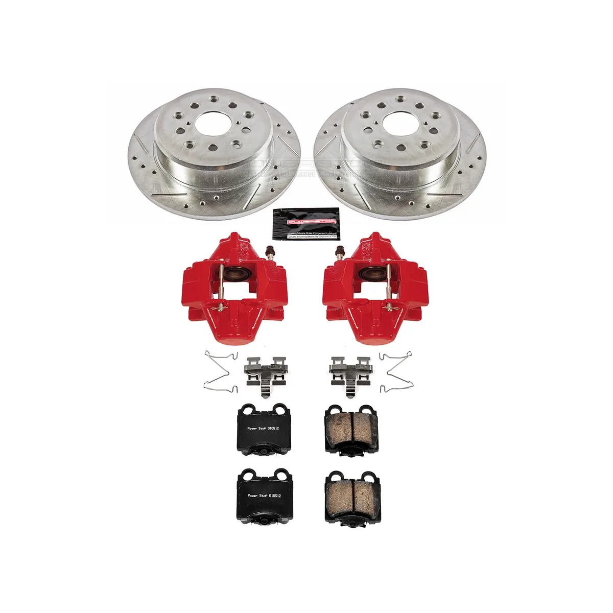 Z23 Evolution Sport Upgrade Kit: Drilled/Slotted Rotors; Carbon-Fiber Ceramic Pads; Powder Coated Calipers product image